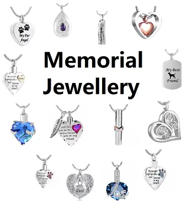 £2.29 • Buy Cremation Jewellery Ashes Pendant Necklace Locket Urn Keepsake Memorial - UK