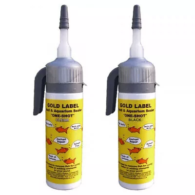 Gold Label Underwater Pond Sealant Sealer Bonder One Shot Black / Clear 75ml • £14.95