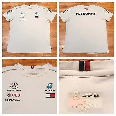 Mercedes Benz AMG Petronas F1 2020 Racing Team T-Shirt Tee Men's Sz Large White • $29.99