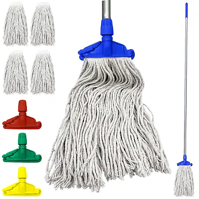 Kentucky Mop Head And Handle Set Clip 16oz Bracket 5x Replacement Floor Mopping • £18.99