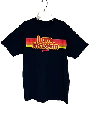 SUPERBAD  I AM McLOVIN  Black Fogell T-Shirt Size S/M Vintage Style Movie READ • $13.95