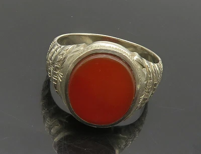$571.12 • Buy 14K GOLD - Vintage Carnelian Graduated Round Cocktail Ring Sz 10 - GR019