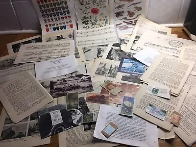 £6 • Buy Vintage Craft Paper.Music Maps Encyclopedia Postcards,Stamps,Cig Cards,recipes.