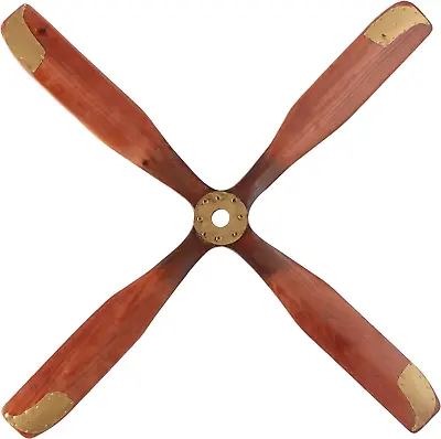 Wood Airplane Propeller 4 Blade Wall Decor With Aviation Detailing 44  X 1  X 4 • $67.34