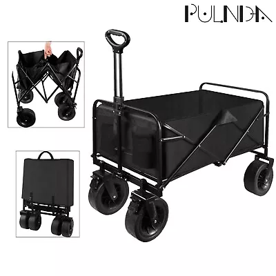 Collapsible Heavy Duty Wagon Cart Outdoor Camping Garden Beach Cart Big Wheels • $62.99