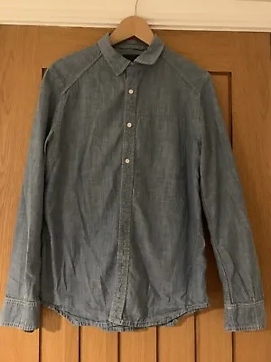 G-Star Raw Essentials Denim Shirt Re Prison Men's Lightweight Size LARGE • £8.99