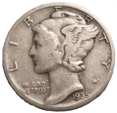 1935-P Mercury Silver Dime Good “Best Value On EBay” Free Shipping W/ Tracking • $3.99