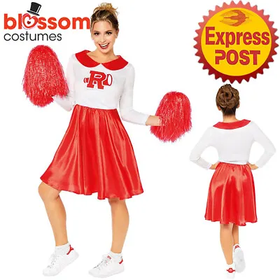 $37.50 • Buy CA1806 Grease Rydell High Sandy Cheerleader Costume School 50s Fancy Dress Up