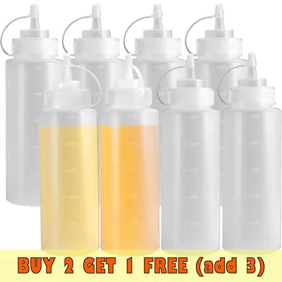 Squeeze Sauce Bottle Dispenser Mayo Ketchup Mustard BBQ Condiment 250/350/800ML • £3.96