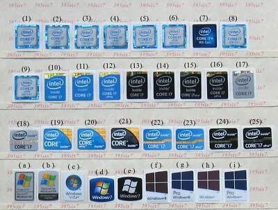 Laptop CPU PC Processor Sticker (1st 3rd 4th 6th 7th 8th 9th Gen) + OS Sticker • $2.99