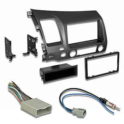Car Radio Stereo Double Din Dash Install Mounting Kit Harness For Honda Civic • $43.99