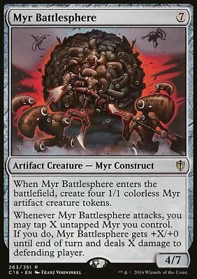 Magic The Gathering MTG Myr Battlesphere (263) Commander 2016   LP • $0.99