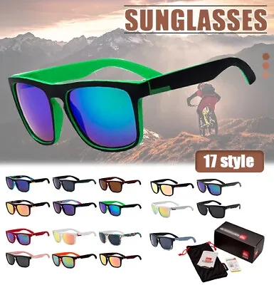 $13.19 • Buy Polarized Mens Sunglasses Polarised New Style Square Frame Glasses Sports AU