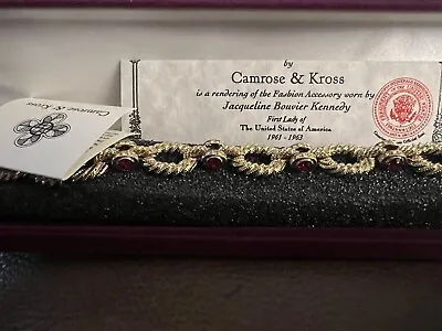 Camrose Kross Bracelet Jacqueline Kennedy Vintage Jewellery Iconic Design USA • £109.27