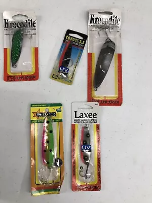LUHR JENSEN Laxee Coyote Krocodile/Silver Horde GoldStar Fishing Spoons Lot1 • $35