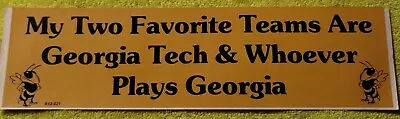 NOS Vintage 80's Georgia Tech Bumper Sticker - Decal WITH Free Shipping! • $9.99