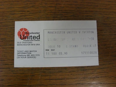 £8.99 • Buy 01/12/1976 Ticket: Manchester United V Everton [Football League Cup]. FREE POSTA