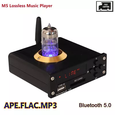 M5 Lossless Music Player Bluetooth 5.0 DAC USB DAC HiFi Tube Preamplifier Pe66 • $45.17