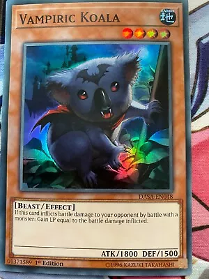 Yugioh Vampire Koala DASA-EN048 Super Rare Mint Condition X3  • £2