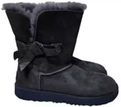 New Ugg W Classic Imperial Blue Knot Short Boots 9 M • $118
