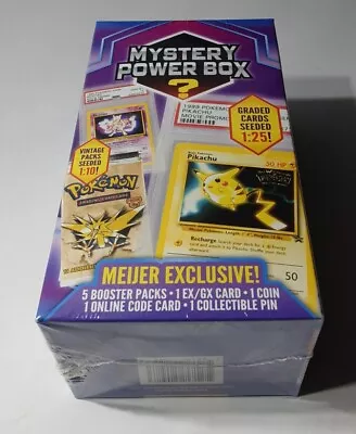 $249.99 • Buy 2020 Pokemon Mystery Power Box-5 Booster Pack- Vintage 1:10-Meijer Exclusive