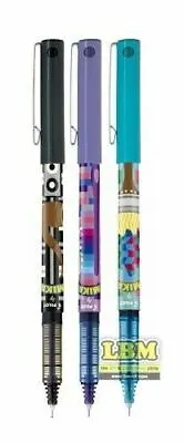 £3.99 • Buy 3 X Pilot V5 MIKA Design Hi-Tecpoint Rollerball Pens (Black/Violet/Light Blue)
