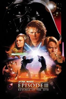$13.51 • Buy Star Wars Episode III - Revenge Of The Sith 2005 Movie Poster 36x24  Silk Print