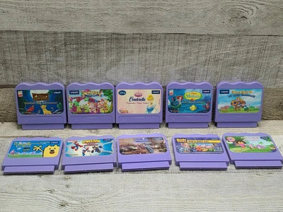$26.99 • Buy Lot Of 10 VTech V.Smile Games Cartridges Shrek Dora Lion King Tinkerbell Mermaid