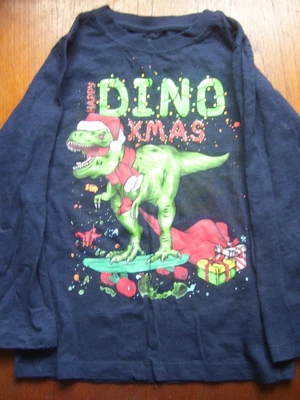 Baby Boys ' Blue Zoo ' Happy Dino Xmas Top Age 5-6 Years Excellent Condition • £3