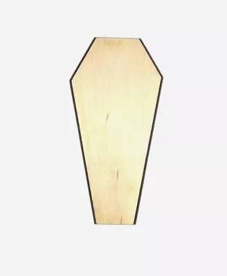 $1 • Buy Coffin Unfinished Wood Shape Cut Out C436 Crafts Lindahl Woodcrafts