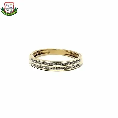 Men's 10k Gold & Diamond Wedding Band .200 Ctw (le-jls) (ppj040089) • $199.95