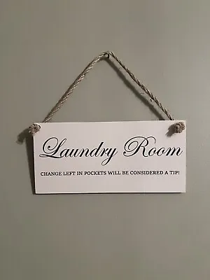 £6.99 • Buy Laundry Room Funny Wooden Sign Housewarming Hinch Gift Present