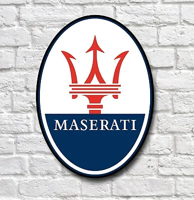 Maserati Badge Logo 2ft Garage Sign Wall Plaque Classic Supercar Sport Car • $43.54