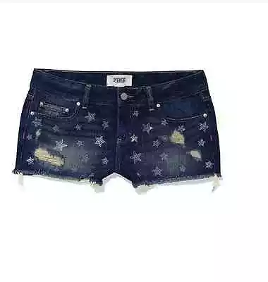 Victoria's Secret Pink® Studded Bling Stars Denim Short Sz 6 • $59.99