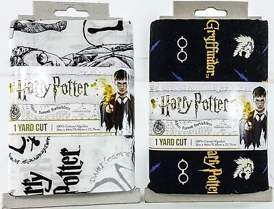 Harry Potter Fabric 1 Yard Each Gryfindor Lion & Myst Of Magic Pattern NEW 2yds • £24.51