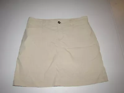 Eddie Bauer Women's Ivory Pockets Button Outdoor Short Skort Size 6 Waist 30  • $5.99