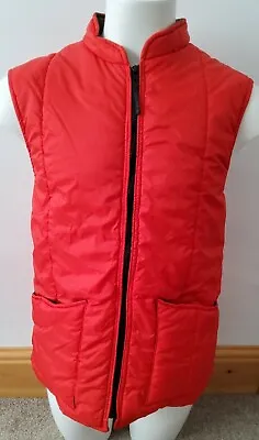 £29.99 • Buy Beaver England Size 44'' Chest Quilted Gilet By Red 2 Pockets Washable
