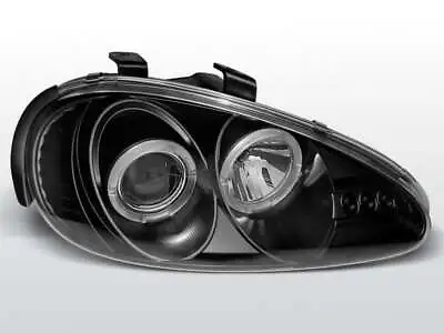 Headlights For Mazda MX3 91-98 Angel Eyes Black WorldWide Free Shipping AU LPMA0 • $407.62