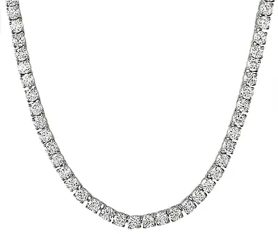 925 Sterling Silver 4mm Tennis Chain With Man-made Diamond   • $139.99