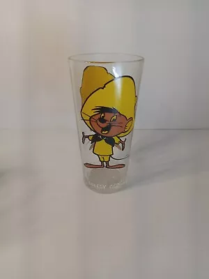 Vintage 1973 Warner Bros. Pepsi Drinking Glass Speedy Gonzales Looney Tunes 8A • $11.99