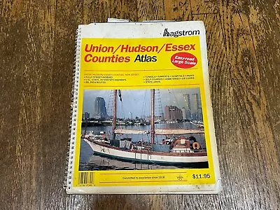 Hagstrom Union Hudson Essex County NJ New Jersey Atlas 1994 • $19.99