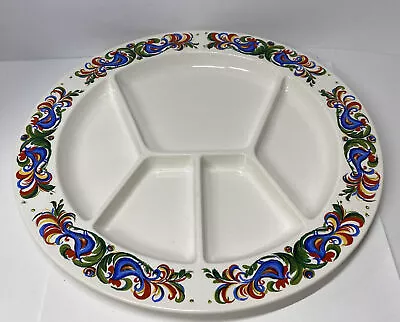 Vintage Villeroy & Boch Septfontaines Divided Fondue Plate Rooster Design  • $18