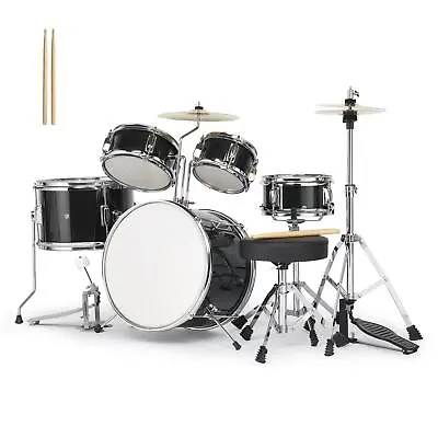 3- 5 Piece Junior Drum Set Beginner Drum Kit With Throne Cymbal Drumsticks US • $69.95