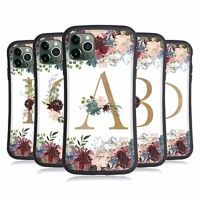 NATURE MAGICK FLOWERS MONOGRAM FLORAL GOLD HYBRID CASE FOR APPLE IPHONES PHONES • $23.95