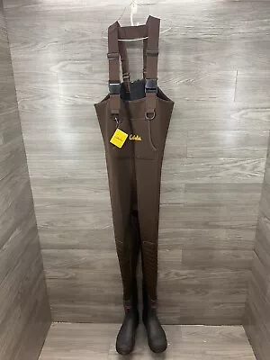 Cabela’s Brown Neoprene Chest Waders Size 12 R With Thinsulate Boots W/ Felt • $109.99