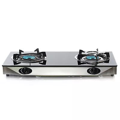 £88 • Buy Portable 2 Burner Gas Stove Indoor Caravan LPG Cooktop Double Cooker FFD NGB-S2