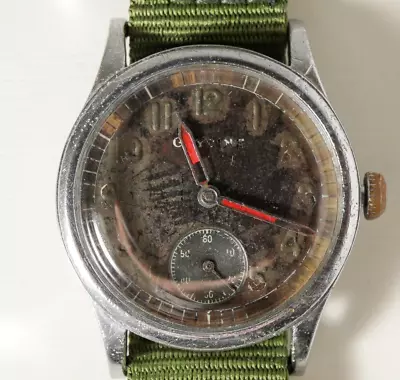 Vintage Glycine Watch WWII Combat Issued. Clean WW2 Wehrmacht D.H Original • $892.87