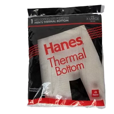 Vintage 1994 Hanes Men's Thermal Bottom Waffle Knit Long Johns 1 Pack Size XL • $20.01