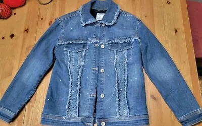 Mayoral Girls Metal Studded  'Wonder Girl' Denim Jacket Sz 12 US - 152 EUR NWOT • $45