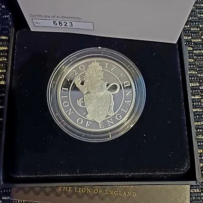 The Lion Of England 2017 1oz Silver Proof UK £2 Coin In Royal Mint Box + COA • £130